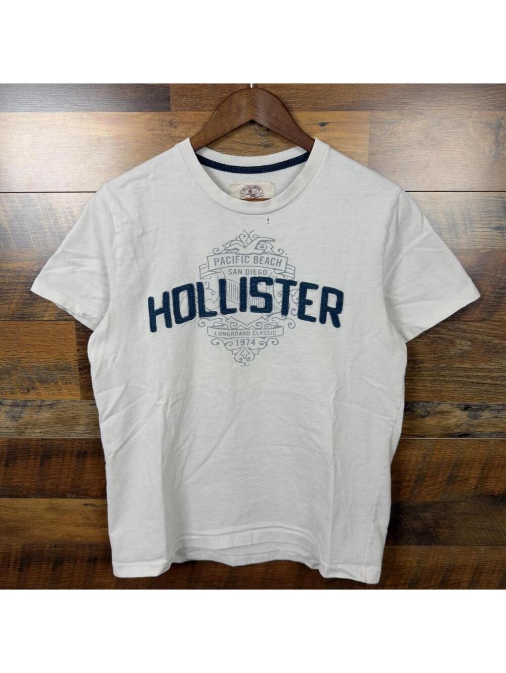Y2K Hollister Pacific Beach San Diego Logo T-Shirt Men’s Medium White